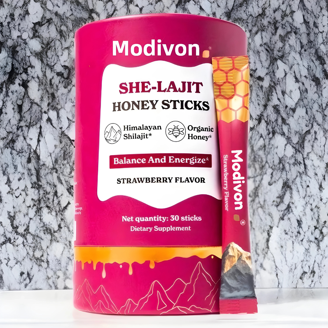 Modivon SHE-Lajit Strawberry Wellness Honeysticks™